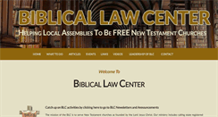 Desktop Screenshot of biblicallawcenter.com